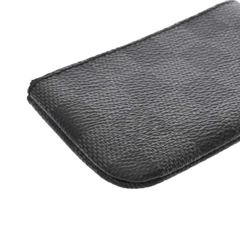 LOUIS VUITTON ルイヴィトン ダミエグラフィット ポシェットクレ ブラック/グレー  N60155 メンズ ダミエキャンバス コインケース 新同 中古 銀蔵