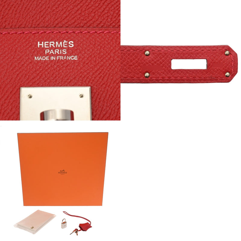 HERMES エルメス バーキン 30 ルージュカザック T刻印(2015年頃) レディース ヴォーエプソン ハンドバッグ Aランク 中古 銀蔵
