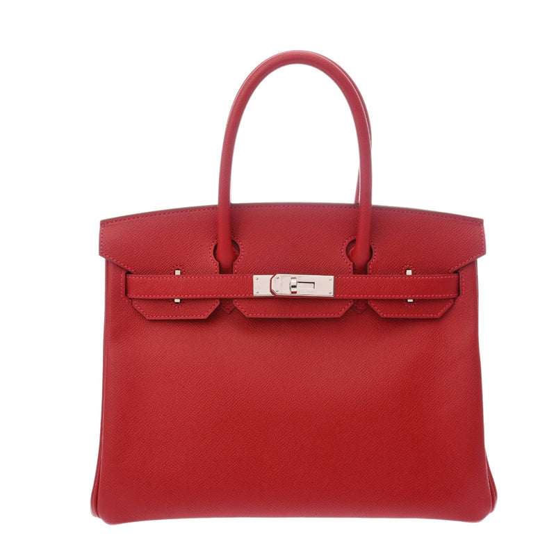 HERMES エルメス バーキン 30 ルージュカザック T刻印(2015年頃) レディース ヴォーエプソン ハンドバッグ Aランク 中古 銀蔵