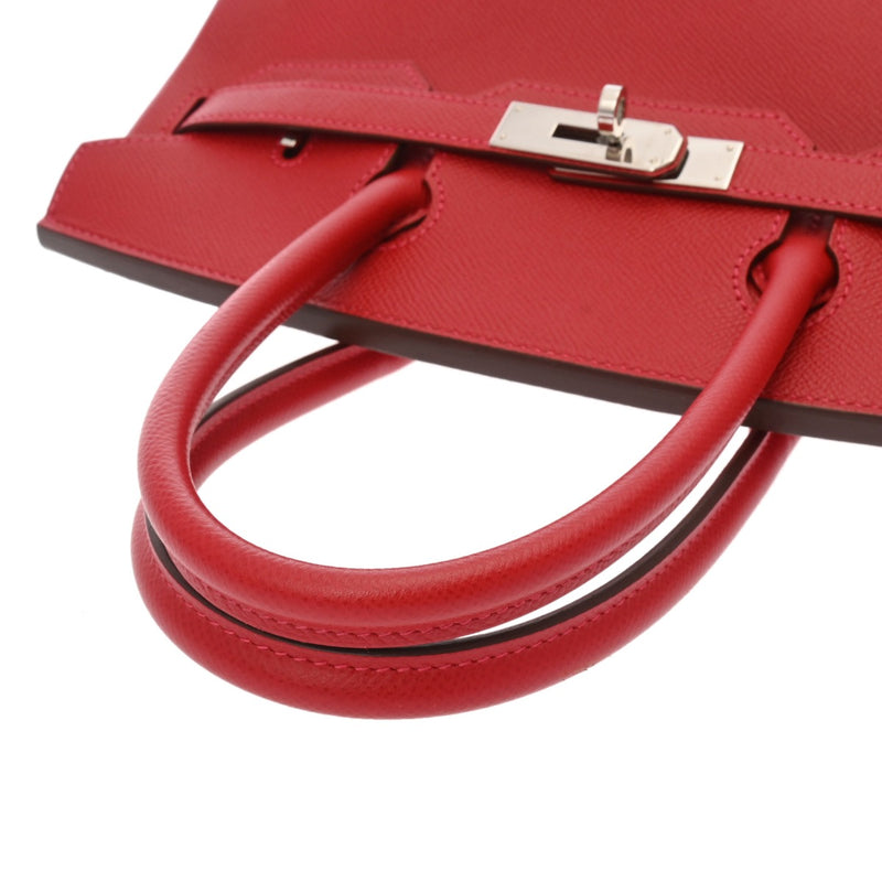 HERMES エルメス バーキン 30 ルージュカザック T刻印(2015年頃) レディース ヴォーエプソン ハンドバッグ Aランク 中古 銀蔵