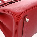 HERMES エルメス バーキン 30 ルージュカザック T刻印(2015年頃) レディース ヴォーエプソン ハンドバッグ Aランク 中古 銀蔵