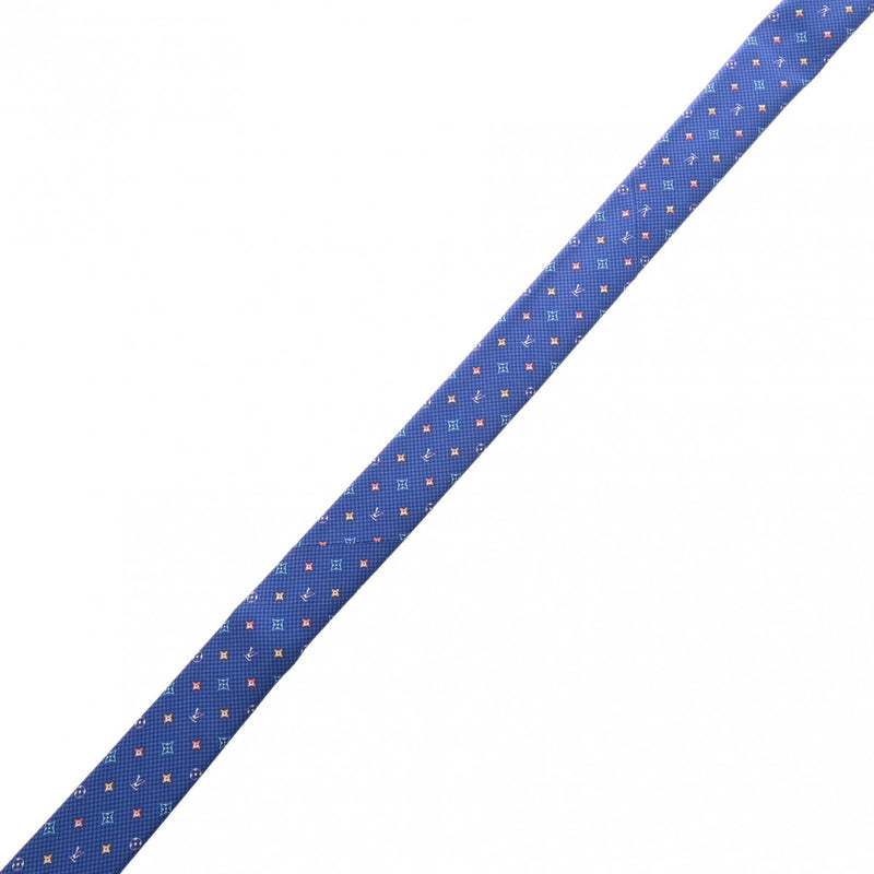 LOUIS VUITTON ルイヴィトン クラヴァット モノグラム ハーロー ブルー M76612 メンズ シルク100％ ネクタイ Aランク 中古 銀蔵