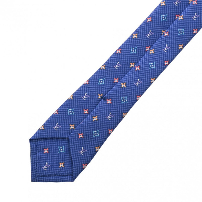LOUIS VUITTON ルイヴィトン クラヴァット モノグラム ハーロー ブルー M76612 メンズ シルク100％ ネクタイ Aランク 中古 銀蔵
