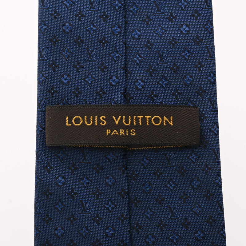LOUIS VUITTON ルイヴィトン クラヴァット モノグラムクラシック ブルー メンズ シルク100％ ネクタイ Aランク 中古 銀蔵