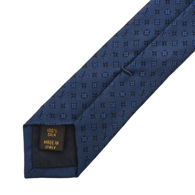 LOUIS VUITTON ルイヴィトン クラヴァット モノグラムクラシック ブルー メンズ シルク100％ ネクタイ Aランク 中古 銀蔵