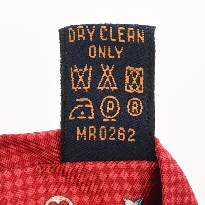LOUIS VUITTON ルイヴィトン モノグラムハーロー レッド メンズ シルク100％ ネクタイ 未使用 銀蔵
