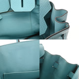 HERMES エルメス バーキン 30 ブルーアトール T刻印(2015年頃) レディース トゴ ハンドバッグ Bランク 中古 銀蔵