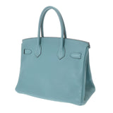 HERMES エルメス バーキン 30 ブルーアトール T刻印(2015年頃) レディース トゴ ハンドバッグ Bランク 中古 銀蔵