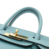 HERMES エルメス バーキン 30 ブルーアトール T刻印(2015年頃) レディース トゴ ハンドバッグ Bランク 中古 銀蔵