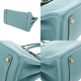 HERMES エルメス バーキン 30 ブルーアトール T刻印(2015年頃) レディース トゴ ハンドバッグ Bランク 中古 銀蔵