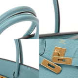 HERMES エルメス バーキン 30 ブルーアトール T刻印(2015年頃) レディース トゴ ハンドバッグ Bランク 中古 銀蔵