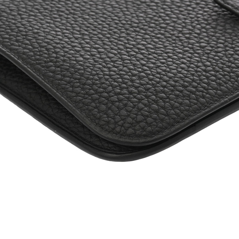 HERMES エルメス ドゴン GM ブラック B刻印(2023年頃) ユニセックス トゴ 長財布 Aランク 中古 銀蔵