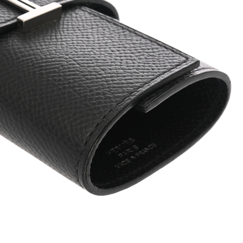 HERMES エルメス ベアン 4連キーケース ブラック シルバー金具 R刻印(2014年頃) ユニセックス ヴォーエプソン キーケース ABランク 中古 銀蔵