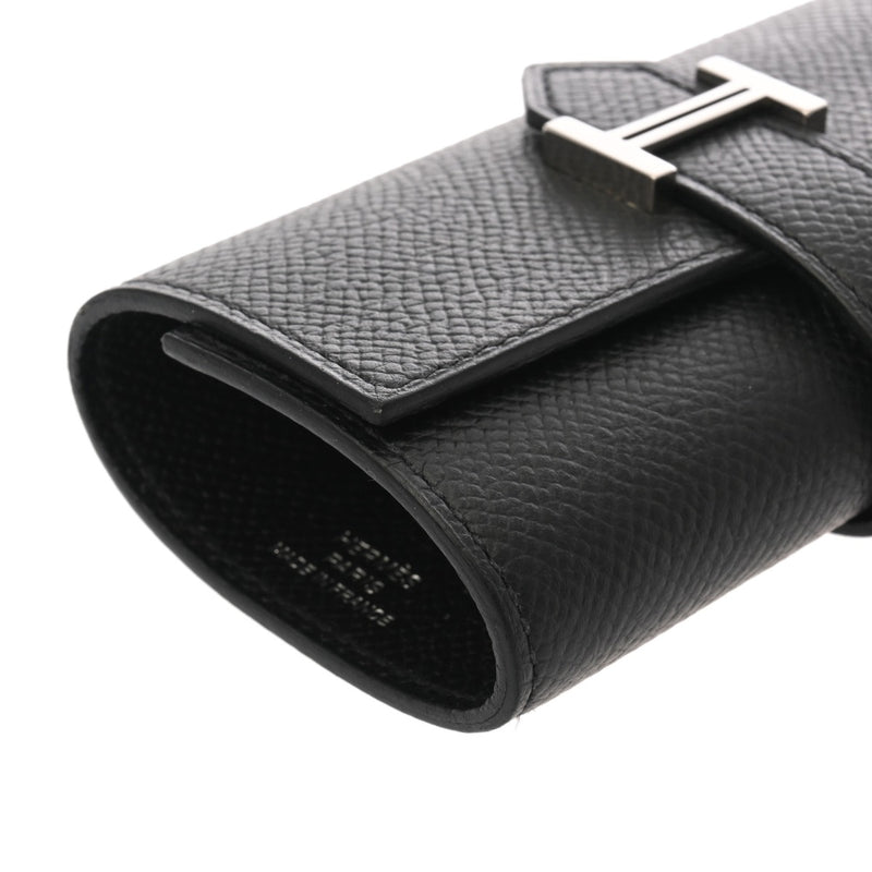 HERMES エルメス ベアン 4連キーケース ブラック シルバー金具 R刻印(2014年頃) ユニセックス ヴォーエプソン キーケース ABランク 中古 銀蔵