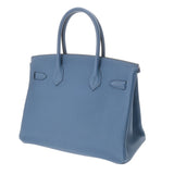 HERMES エルメス バーキン 30 アズール C刻印(2018年頃) レディース トゴ ハンドバッグ Bランク 中古 銀蔵