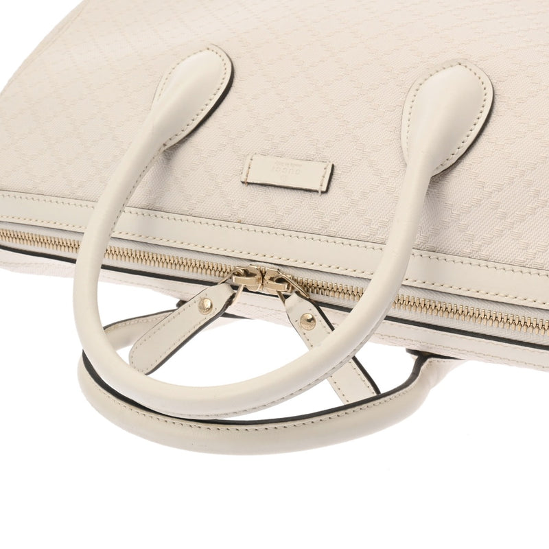 GUCCI グッチ ディアマンテ ミニボストンバッグ アウトレット ホワイト 353394 ユニセックス レザー PVC ボストンバッグ ABランク 中古 銀蔵