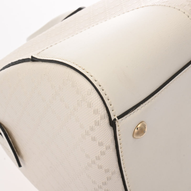 GUCCI グッチ ディアマンテ ミニボストンバッグ アウトレット ホワイト 353394 ユニセックス レザー PVC ボストンバッグ ABランク 中古 銀蔵