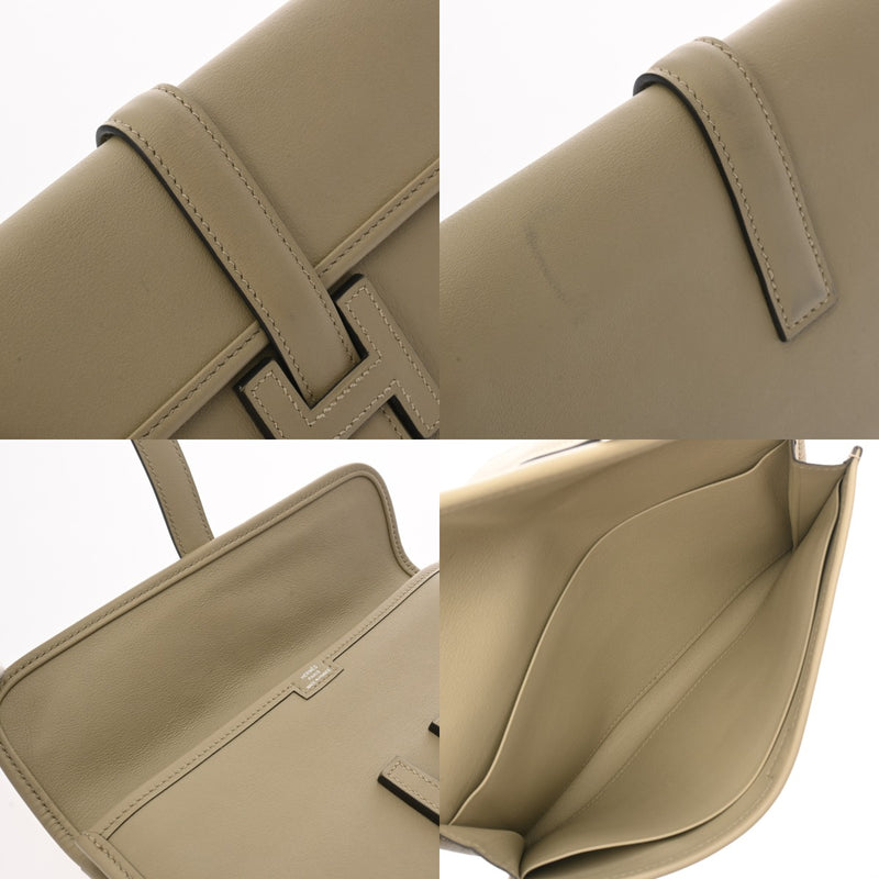HERMES エルメス ジジェ デュオ セージ A刻印(2017年頃) レディース ヴォースイフト クラッチバッグ ABランク 中古 銀蔵