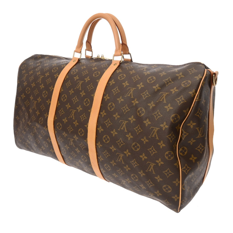 LOUIS VUITTON ルイヴィトン モノグラム キーポル バンドリエール 60 ブラウン M41412 ユニセックス モノグラムキャンバス ボストンバッグ ABランク 中古 銀蔵