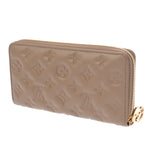 LOUIS VUITTON ルイヴィトン モノグラムアンプラント バイカラー ジッピーウォレット トープ M80481 レディース ラムレザー 長財布 Aランク 中古 銀蔵