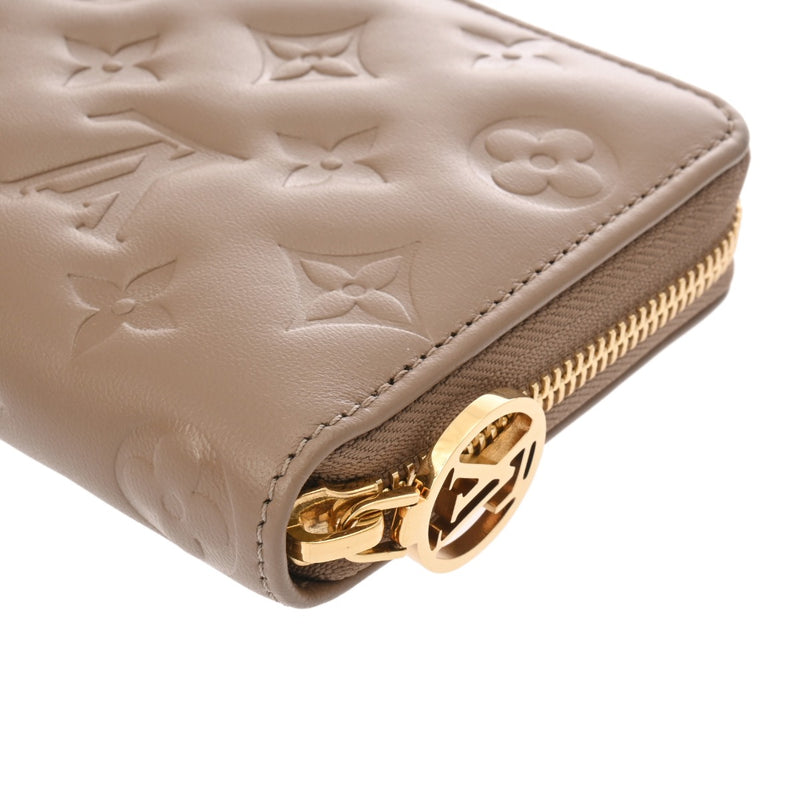 LOUIS VUITTON ルイヴィトン モノグラムアンプラント バイカラー ジッピーウォレット トープ M80481 レディース ラムレザー 長財布 Aランク 中古 銀蔵