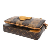 LOUIS VUITTON ルイヴィトン モノグラム ストライプ トリオメッセンジャー NIGOコラボ ブラウン M45965 レディース モノグラムキャンバス ショルダーバッグ ABランク 中古 銀蔵