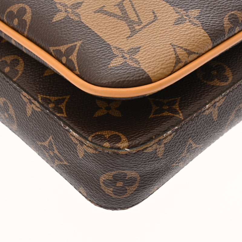 LOUIS VUITTON ルイヴィトン モノグラム ストライプ トリオメッセンジャー NIGOコラボ ブラウン M45965 レディース モノグラムキャンバス ショルダーバッグ ABランク 中古 銀蔵