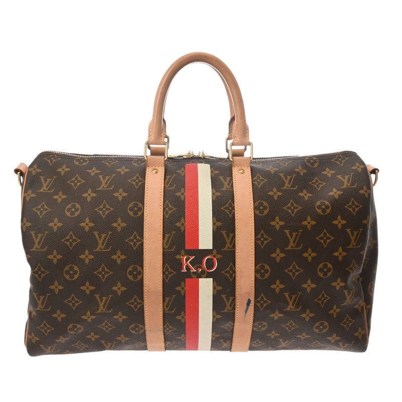 LOUIS VUITTON ルイヴィトン モノグラム キーポル バンドリエール 45 マイLV イニシャル入り ブラウン M41418 ユニセックス モノグラムキャンバス ボストンバッグ Bランク 中古 銀蔵