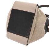 LOEWE ロエベ ハンモック ドローストリング  ベージュ/ブラック レディース レザー ショルダーバッグ ABランク 中古 銀蔵