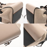 LOEWE ロエベ ハンモック ドローストリング  ベージュ/ブラック レディース レザー ショルダーバッグ ABランク 中古 銀蔵