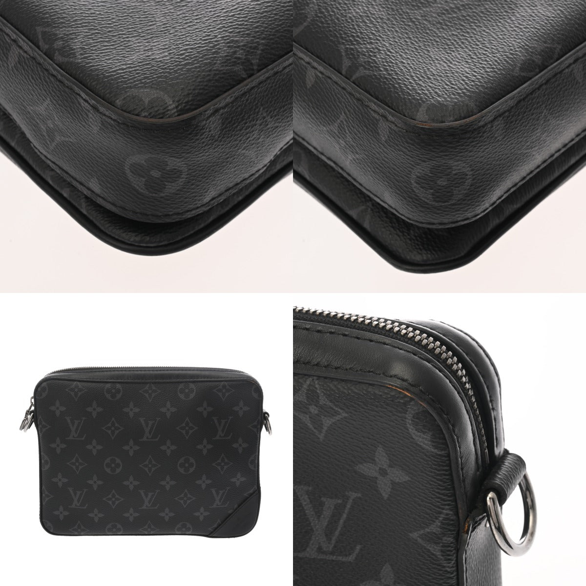 ルイヴィトン トリオメッセンジャー 43019 黒/グレー メンズ