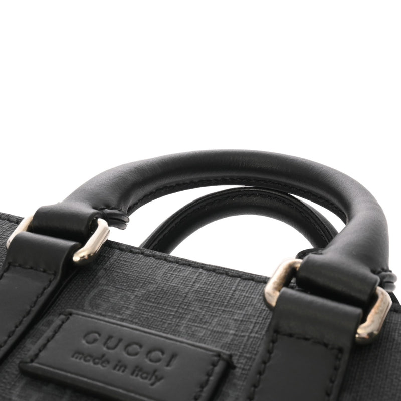 GUCCI グッチ 2WAY ミニ トートバッグ ブラック 696010 ユニセックス GGスプリームキャンバス レザー ショルダーバッグ Aランク 中古 銀蔵