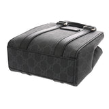 GUCCI グッチ 2WAY ミニ トートバッグ ブラック 696010 ユニセックス GGスプリームキャンバス レザー ショルダーバッグ Aランク 中古 銀蔵