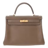 HERMES エルメス ケリー 32 内縫い 2WAY エトゥープ A刻印(2017年頃) レディース トゴ ハンドバッグ Aランク 中古 銀蔵