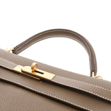 HERMES エルメス ケリー 32 内縫い 2WAY エトゥープ A刻印(2017年頃) レディース トゴ ハンドバッグ Aランク 中古 銀蔵