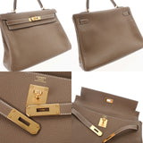 HERMES エルメス ケリー 32 内縫い 2WAY エトゥープ A刻印(2017年頃) レディース トゴ ハンドバッグ Aランク 中古 銀蔵