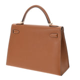 HERMES エルメス ケリー 32 外縫い 2WAY ゴールド A刻印(2017年頃) レディース ヴォーエプソン ハンドバッグ Aランク 中古 銀蔵