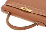 HERMES エルメス ケリー 32 外縫い 2WAY ゴールド A刻印(2017年頃) レディース ヴォーエプソン ハンドバッグ Aランク 中古 銀蔵