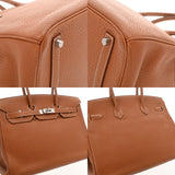 HERMES エルメス バーキン 35 ゴールド □M刻印(2009年頃) ユニセックス トゴ ハンドバッグ ABランク 中古 銀蔵