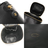 CHANEL シャネル ピコローレ 縦型バニティ ブラック レディース ラムスキン ハンドバッグ ABランク 中古 銀蔵