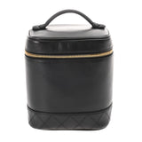 CHANEL シャネル ピコローレ 縦型バニティ ブラック レディース ラムスキン ハンドバッグ ABランク 中古 銀蔵