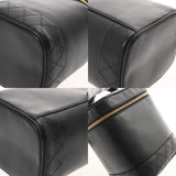 CHANEL シャネル ピコローレ 縦型バニティ ブラック レディース ラムスキン ハンドバッグ ABランク 中古 銀蔵