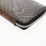 BERLUTI ベルルッティ カリグラフィ ラウンドファスナー ダークブラウン - メンズ レザー 長財布 Aランク 中古 銀蔵