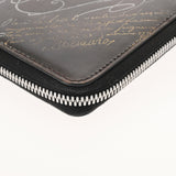 BERLUTI ベルルッティ カリグラフィ ラウンドファスナー ダークブラウン - メンズ レザー 長財布 Aランク 中古 銀蔵