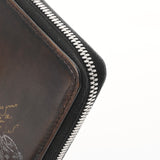BERLUTI ベルルッティ カリグラフィ ラウンドファスナー ダークブラウン - メンズ レザー 長財布 Aランク 中古 銀蔵