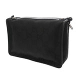 GUCCI グッチ トラベルポーチ  ブラック シルバー金具 674797 ユニセックス ナイロン レザー ウエストバッグ ABランク 中古 銀蔵