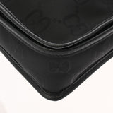 GUCCI グッチ トラベルポーチ  ブラック シルバー金具 674797 ユニセックス ナイロン レザー ウエストバッグ ABランク 中古 銀蔵