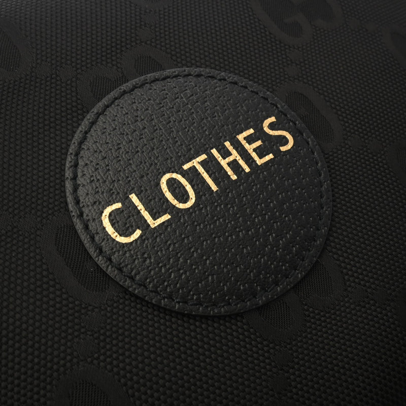 GUCCI グッチ トラベルポーチ  ブラック シルバー金具 674797 ユニセックス ナイロン レザー ウエストバッグ ABランク 中古 銀蔵