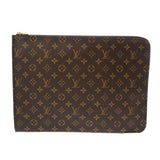LOUIS VUITTON ルイヴィトン モノグラム ポッシュドキュマン 書類ケース ブラウン M53456 ユニセックス モノグラムキャンバス クラッチバッグ ABランク 中古 銀蔵