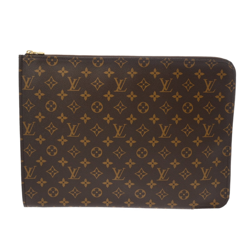LOUIS VUITTON ルイヴィトン モノグラム ポッシュドキュマン 書類ケース ブラウン M53456 ユニセックス モノグラムキャンバス クラッチバッグ ABランク 中古 銀蔵